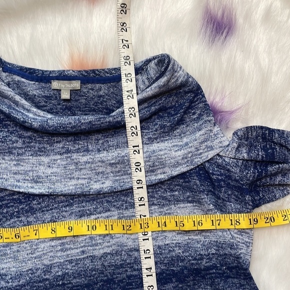 T by Talbots Blue Cowl Neck Long Sleeve Sweater size‎ Large Petite - Picture 4 of 5
